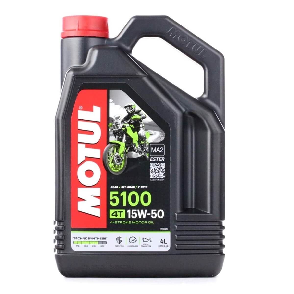MOTUL 5100 4T 15W-50 オイル 1L×4本 MOTUL 5100 4T 15W50 1L 化学合成油（エステル配合） | メンテナンス